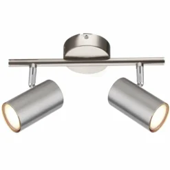 Luminaires Globo Lighting Spots Et Projecteurs|Plafonnier Globo ALLVI Nickel mat, 2 lumières