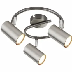 Luminaires Globo Lighting Spots Et Projecteurs|Plafonnier Globo ALLVI Nickel mat, 3 lumières
