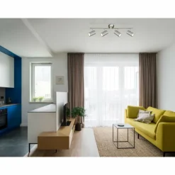 Luminaires Globo Lighting Spots Et Projecteurs|Plafonnier Globo ALLVI Nickel mat, 4 lumières