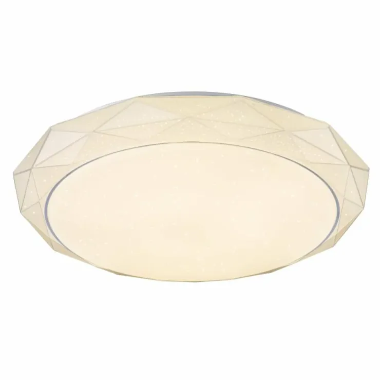 Luminaires Globo Lighting Éclairage Led|Plafonnier Globo Andi LED Blanc, 2 lumières, Télécommandes, Changeur de couleurs