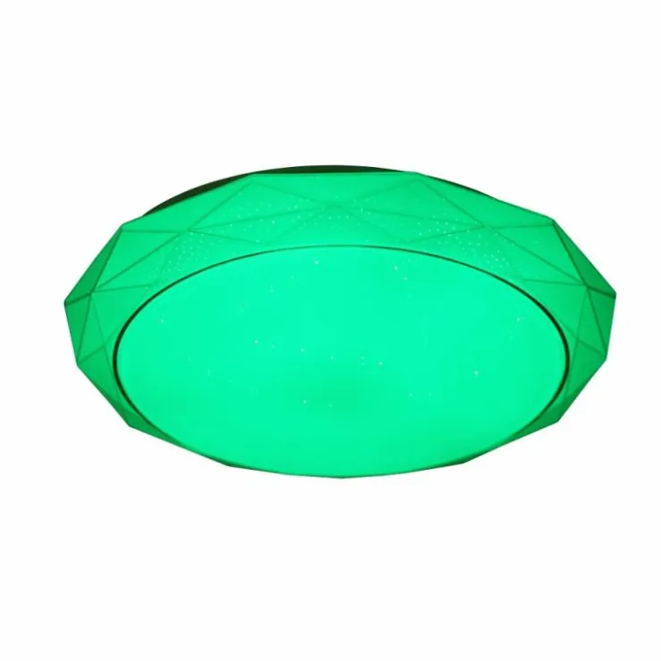 Luminaires Globo Lighting Éclairage Led|Plafonnier Globo Andi LED Blanc, 2 lumières, Télécommandes, Changeur de couleurs