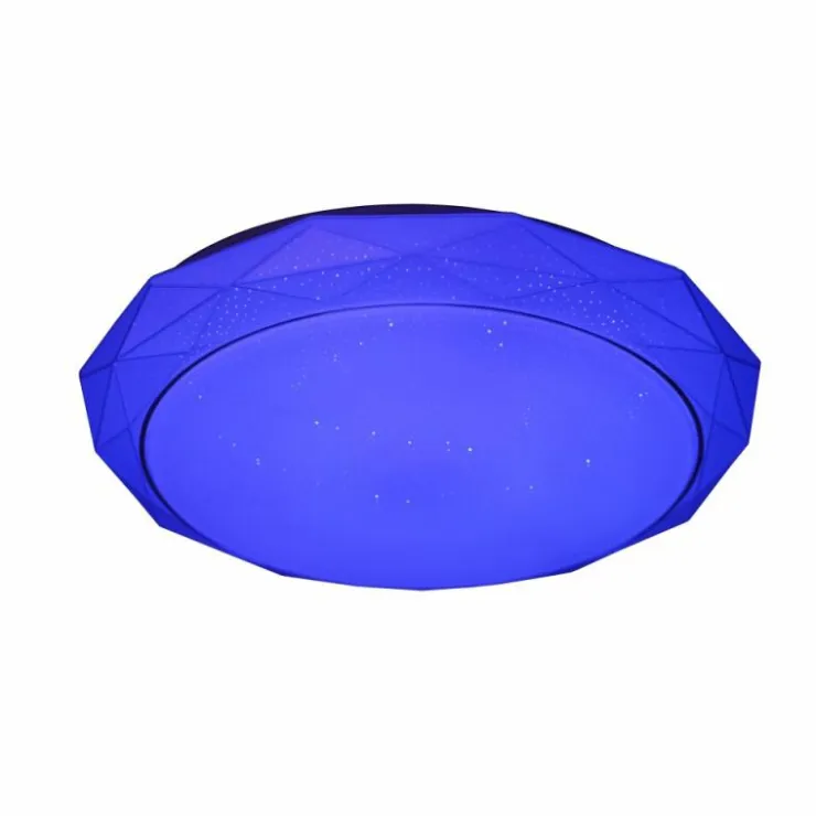 Luminaires Globo Lighting Éclairage Led|Plafonnier Globo Andi LED Blanc, 2 lumières, Télécommandes, Changeur de couleurs