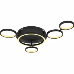 Luminaires Globo Lighting Éclairage Led|Plafonnier Globo ANTONIUS LED Noir, 1 lumière