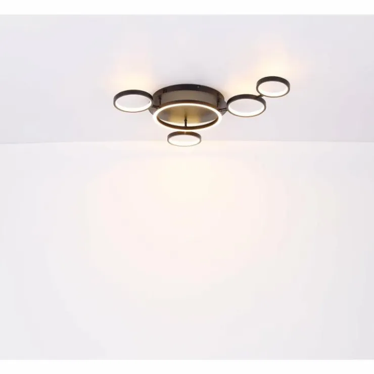 Luminaires Globo Lighting Éclairage Led|Plafonnier Globo ANTONIUS LED Noir, 1 lumière