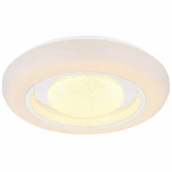 Luminaires Globo Lighting Éclairage Led|Plafonnier Globo BURRO LED Blanc, 1 lumière, Télécommandes, Changeur de couleurs