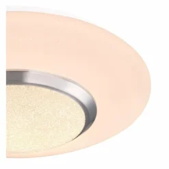 Luminaires Globo Lighting Éclairage Led|Plafonnier Globo CANDIDA LED Nickel mat, Blanc, 1 lumière, Télécommandes, Changeur de couleurs