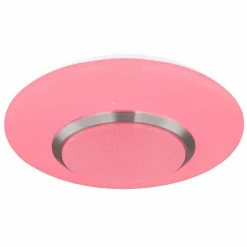Luminaires Globo Lighting Éclairage Led|Plafonnier Globo CANDIDA LED Nickel mat, Blanc, 1 lumière, Télécommandes, Changeur de couleurs