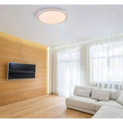 Plafonnier Globo CARRY LED Blanc, 1 lumière, Télécommandes, Changeur de couleurs