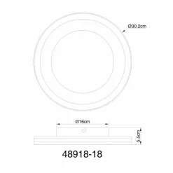 Luminaires Globo Lighting Éclairage Led|Plafonnier Globo CLARINO LED Blanc, 1 lumière