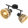 Luminaires Globo Lighting Spots Et Projecteurs|Plafonnier Globo COLLY Noir, 2 lumières