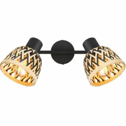 Luminaires Globo Lighting Spots Et Projecteurs|Plafonnier Globo COLLY Noir, 2 lumières