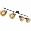 Luminaires Globo Lighting Spots Et Projecteurs|Plafonnier Globo COLLY Noir, 4 lumières