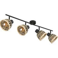 Luminaires Globo Lighting Spots Et Projecteurs|Plafonnier Globo COLLY Noir, 4 lumières