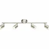 Luminaires Globo Lighting Éclairage Led|Plafonnier Globo COMORE LED Nickel mat, 4 lumières