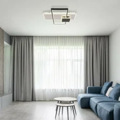Luminaires Globo Lighting Éclairage Led|Plafonnier Globo DABBY LED Noir, Blanc, 1 lumière, Télécommandes