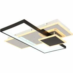 Luminaires Globo Lighting Éclairage Led|Plafonnier Globo DABBY LED Noir, Blanc, 1 lumière, Télécommandes
