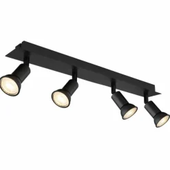 Luminaires Globo Lighting Spots Et Projecteurs|Plafonnier Globo DREW Noir, 4 lumières