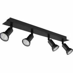 Luminaires Globo Lighting Spots Et Projecteurs|Plafonnier Globo DREW Noir, 4 lumières