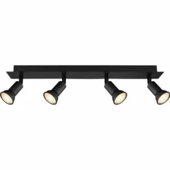 Luminaires Globo Lighting Spots Et Projecteurs|Plafonnier Globo DREW Noir, 4 lumières