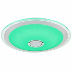 Plafonnier Globo DUNNY LED Blanc, 1 lumière, Télécommandes, Changeur de couleurs