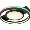 Luminaires Globo Lighting Éclairage Led|Plafonnier Globo GISELL LED Noir, 1 lumière, Télécommandes, Changeur de couleurs