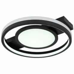 Luminaires Globo Lighting Éclairage Led|Plafonnier Globo GISELL LED Noir, 1 lumière, Télécommandes, Changeur de couleurs