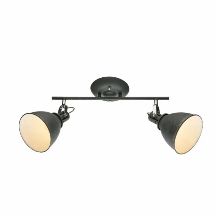 Luminaires Globo Lighting Spots Et Projecteurs|Plafonnier Globo Gris, 2 lumières