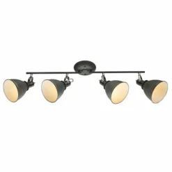 Luminaires Globo Lighting Spots Et Projecteurs|Plafonnier Globo Gris, 4 lumières