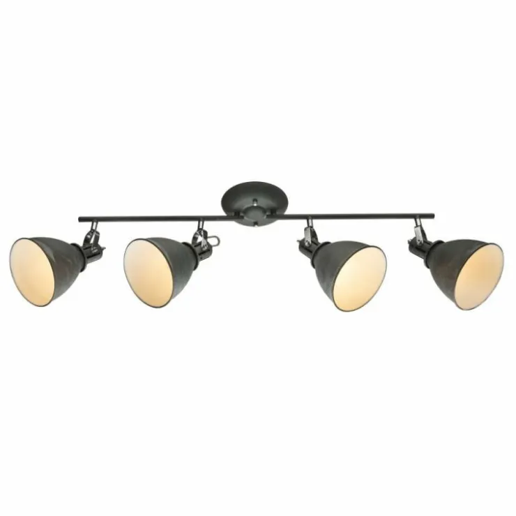 Luminaires Globo Lighting Spots Et Projecteurs|Plafonnier Globo Gris, 4 lumières