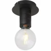Luminaires Globo Lighting Plafonniers|Plafonnier Globo HERMINE Noir, 1 lumière