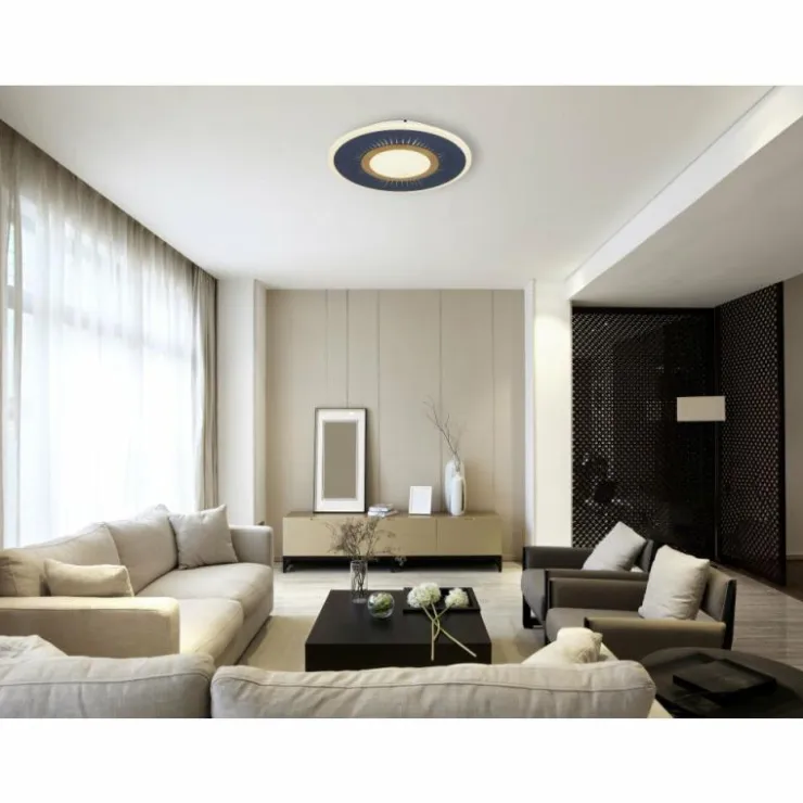 Luminaires Globo Lighting Éclairage Led|Plafonnier Globo INGOMAR LED Bleu, Blanc, 1 lumière, Télécommandes