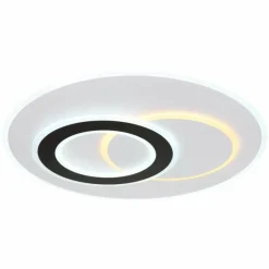 Plafonnier Globo JACQUES LED Noir, Blanc, 1 lumière, Télécommandes
