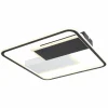 Plafonnier Globo JENNA LED Noir, Blanc, 1 lumière, Télécommandes