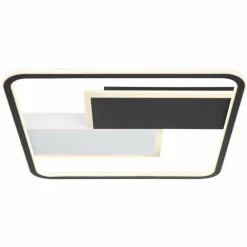 Plafonnier Globo JENNA LED Noir, Blanc, 1 lumière, Télécommandes