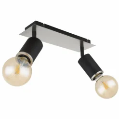 Luminaires Globo Lighting Plafonniers|Plafonnier Globo JOSEBA Noir, 2 lumières