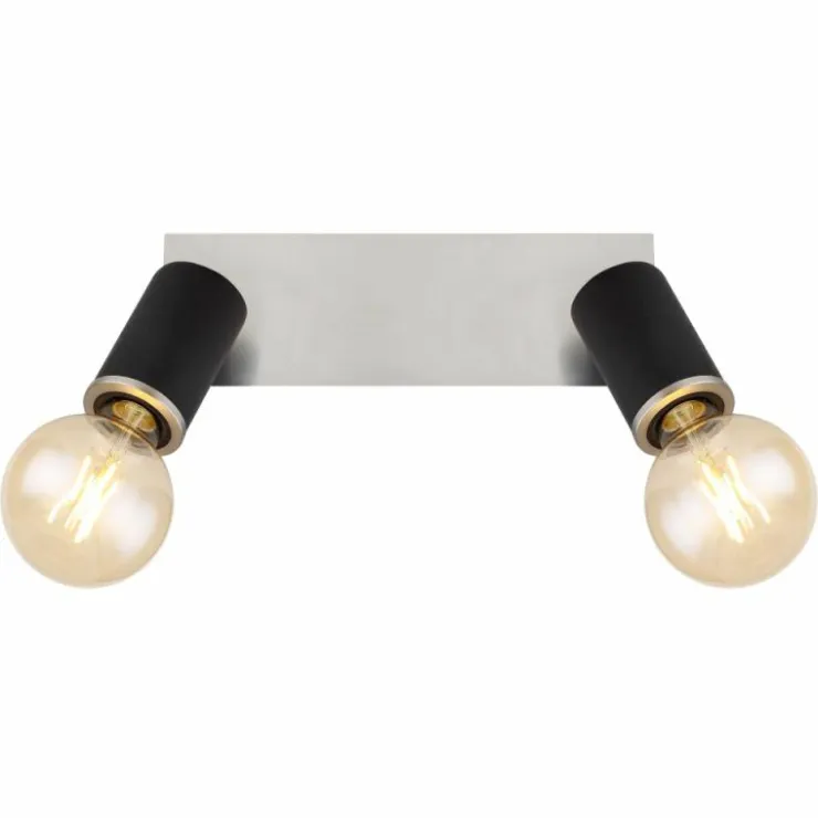 Luminaires Globo Lighting Plafonniers|Plafonnier Globo JOSEBA Noir, 2 lumières