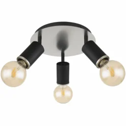 Luminaires Globo Lighting Plafonniers|Plafonnier Globo JOSEBA Noir, 3 lumières