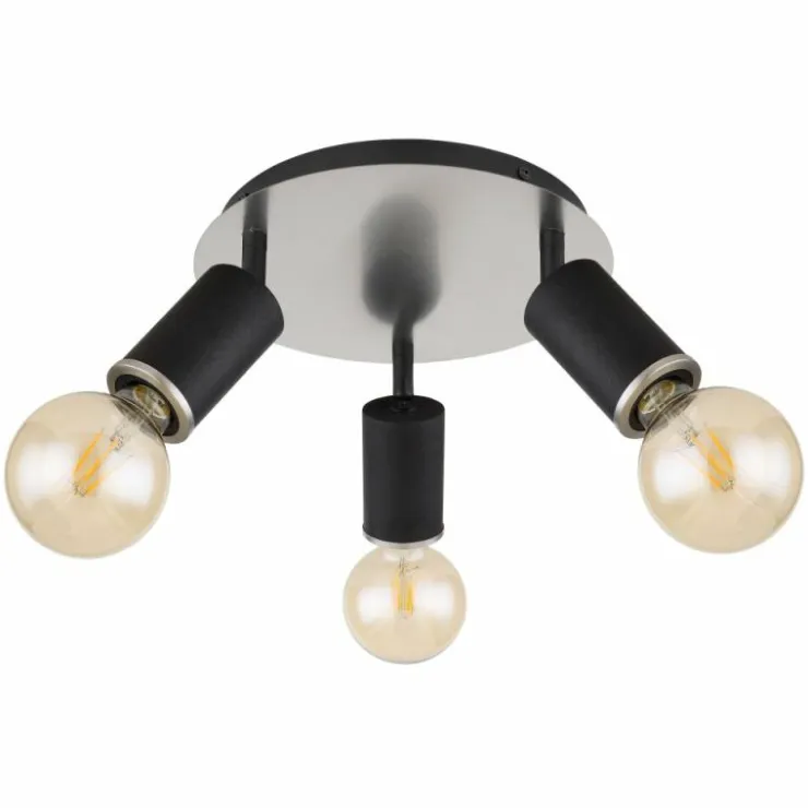 Luminaires Globo Lighting Plafonniers|Plafonnier Globo JOSEBA Noir, 3 lumières