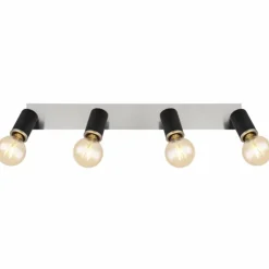 Luminaires Globo Lighting Spots Et Projecteurs|Plafonnier Globo JOSEBA Noir, 4 lumières