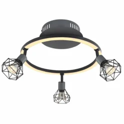 Luminaires Globo Lighting Éclairage Led|Plafonnier Globo JUTTA LED Noir, 1 lumière
