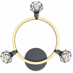 Luminaires Globo Lighting Éclairage Led|Plafonnier Globo JUTTA LED Noir, 1 lumière