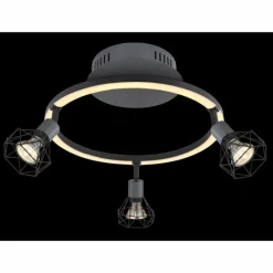 Luminaires Globo Lighting Éclairage Led|Plafonnier Globo JUTTA LED Noir, 1 lumière