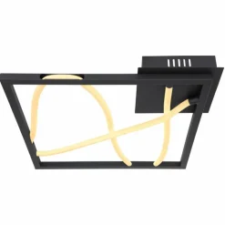 Luminaires Globo Lighting Éclairage Led|Plafonnier Globo KAIA LED Noir, 1 lumière