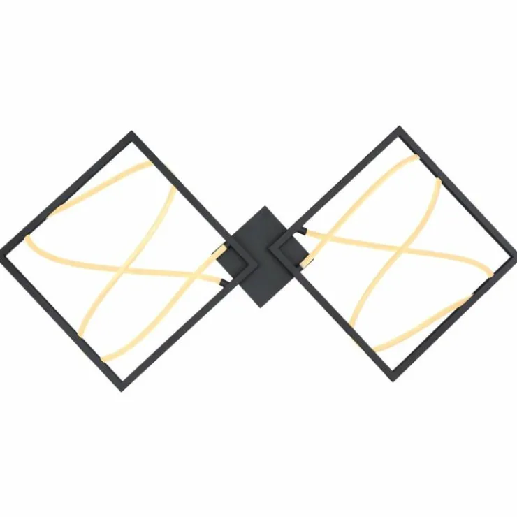 Luminaires Globo Lighting Éclairage Led|Plafonnier Globo KAIA LED Noir, 1 lumière