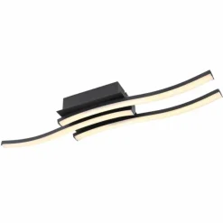 Luminaires Globo Lighting Éclairage Led|Plafonnier Globo KASIMIR LED Noir, 1 lumière