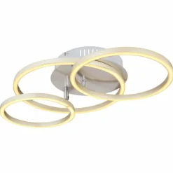 Luminaires Globo Lighting Éclairage Led|Plafonnier Globo KENDY LED Nickel mat, 1 lumière