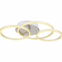 Luminaires Globo Lighting Éclairage Led|Plafonnier Globo KENDY LED Nickel mat, 1 lumière