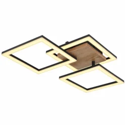 Luminaires Globo Lighting Éclairage Led|Plafonnier Globo KERRY LED Noir, 1 lumière