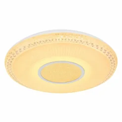 Luminaires Globo Lighting Éclairage Led|Plafonnier Globo KLEMENS LED Blanc, 2 lumières, Télécommandes, Changeur de couleurs
