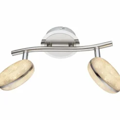 Luminaires Globo Lighting Éclairage Led|Plafonnier Globo LAILA LED Nickel mat, 2 lumières